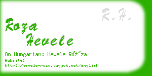 roza hevele business card